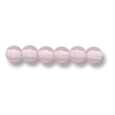 Bead, Preciosa Czech Druk Glass, 4mm Round Bead - Transparent Light Amethyst (Hole Size 0.9mm)