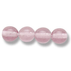 Bead, Preciosa Czech Druk Glass, 6mm Round Bead - Transparent Light Amethyst (Hole Size 1.1mm)