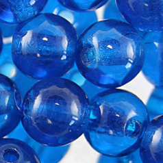 Bead, Preciosa Czech Druk Glass, 6mm Round Bead - Transparent Dark Green Aqua (Hole Size 1.1mm)