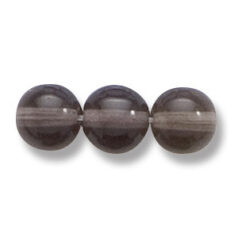 Bead, Preciosa Czech Druk Glass, 8mm Round Bead - Transparent Black Diamond (Hole Size 1.1mm)