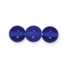 Bead, Preciosa Czech Druk Glass, 8mm Round Bead - Transparent Dark Sapphire (Hole Size 1.1mm)
