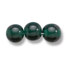 Bead, Preciosa Czech Druk Glass, 8mm Round Bead - Transparent Light Teal (Hole Size 1.1mm)