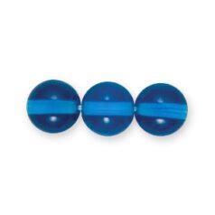 Bead, Preciosa Czech Druk Glass, 8mm Round Bead - Transparent Blue Aqua (Hole Size 1.1mm)
