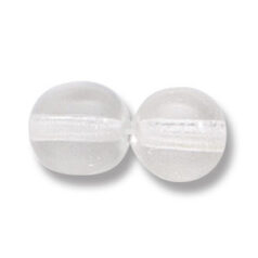 Bead, Preciosa Czech Druk Glass, 10mm Round  Bead - Transparent Crystal (Hole Size 1.1mm)