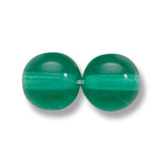 Bead, Preciosa Czech Druk Glass, 10mm Round  Bead - Transparent Light Emerald (Hole Size 1.1mm)