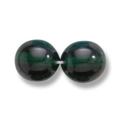 Bead, Preciosa Czech Druk Glass, 10mm Round  Bead - Transparent Light Teal (Hole Size 1.1mm)