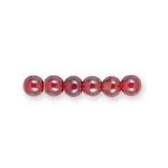 Bead, Preciosa Czech Druk Glass, 4mm Round Bead - Transparent Light Siam with Lustre Finish (Hole Size 0.9mm)