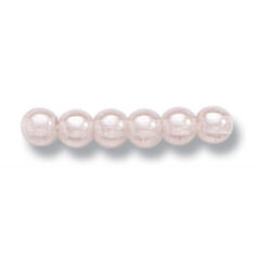 Bead, Preciosa Czech Druk Glass, 4mm Round Bead - Transparent Rosaline with Lustre Finish (Hole Size 0.9mm)