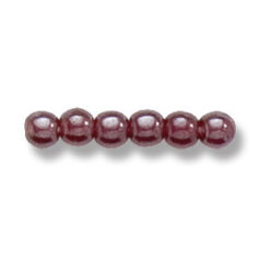 Bead, Preciosa Czech Druk Glass, 4mm Round Bead - Transparent Garnet with Lustre Finish (Hole Size 0.9mm)