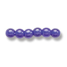 Bead, Preciosa Czech Druk Glass, 4mm Round Bead - Transparent Cobalt Blue with Lustre Finish (Hole Size 0.9mm)