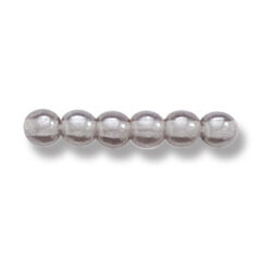 Bead, Preciosa Czech Druk Glass, 4mm Round Bead - Transparent Montana with Lustre Finish (Hole Size 0.9mm)