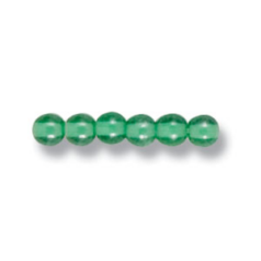 Bead, Preciosa Czech Druk Glass, 4mm Round Bead - Transparent Light Green with Lustre Finish (Hole Size 0.9mm)