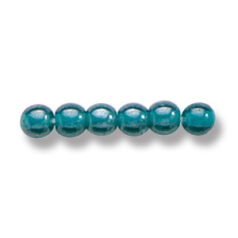 Bead, Preciosa Czech Druk Glass, 4mm Round Bead - Transparent Light Teal with Lustre Finish (Hole Size 0.9mm)