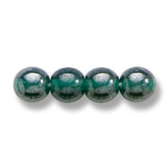 Bead, Preciosa Czech Druk Glass, 6mm Round Bead - Transparent Light Teal with Lustre Finish (Hole Size 1.1mm)
