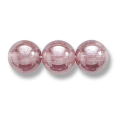 Bead, Preciosa Czech Druk Glass, 8mm Round Bead - Transparent Amethyst with Lustre Finish (Hole Size 1.1mm)