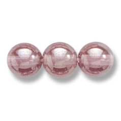 Bead, Preciosa Czech Druk Glass, 8mm Round Bead - Transparent Light Amethyst with Lustre Finish (Hole Size 1.1mm)