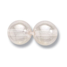 Bead, Preciosa Czech Druk Glass, 10mm Round Bead - Transparent Crystal with Lustre Finish (Hole Size 1.1mm)