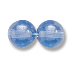 Bead, Preciosa Czech Druk Glass, 10mm Round Bead - Transparent Light Sapphire with Lustre Finish (Hole Size 1.1mm)