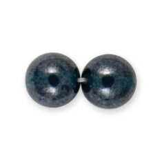 Bead, Preciosa Czech Druk Glass, 10mm Round Bead - Transparent Green Aqua with Lustre Finish (Hole Size 1.1mm)