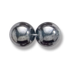 Bead, Preciosa Czech Druk Glass, 10mm Round Bead - Transparent Montana Blue with Lustre Finish (Hole Size 1.1mm)