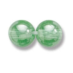 Bead, Preciosa Czech Druk Glass, 10mm Round Bead - Transparent Peridot with Lustre Finish (Hole Size 1.1mm)