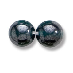Bead, Preciosa Czech Druk Glass, 10mm Round Bead - Transparent Light Teal with Lustre Finish (Hole Size 1.1mm)