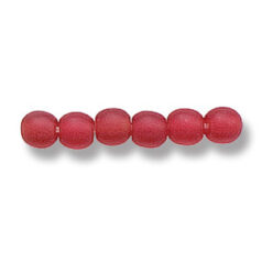Bead, Preciosa Czech Druk Glass, 4mm Round Bead - Siam with Matte Finish (Hole Size 0.9mm)