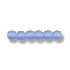 Bead, Preciosa Czech Druk Glass, 4mm Round Bead - Sapphire with Matte Finish (Hole Size 0.9mm)
