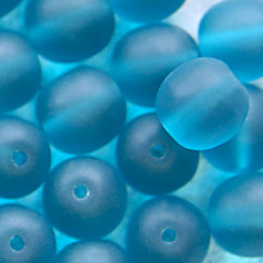 Bead, Preciosa Czech Druk Glass, 4mm Round Bead - Green Aqua with Matte Finish (Hole Size 0.9mm)