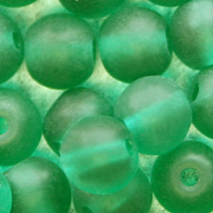 Bead, Preciosa Czech Druk Glass, 4mm Round Bead - Light Green with Matte Finish (Hole Size 0.9mm)