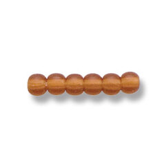 Bead, Preciosa Czech Druk Glass, 4mm Round Bead - Madeira Brown with Matte Finish (Hole Size 0.9mm)