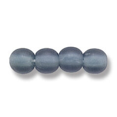 Bead, Preciosa Czech Druk Glass, 6mm Round Bead - Montana Blue with Matte Finish (Hole Size 1.1mm)