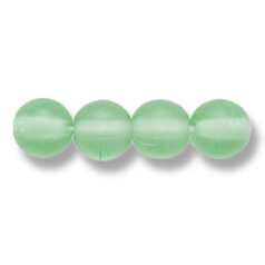 Bead, Preciosa Czech Druk Glass, 6mm Round Bead - Peridot with Matte Finish (Hole Size 1.1mm)