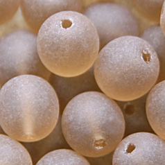 Bead, Preciosa Czech Druk Glass, 6mm Round Bead - Smoke Topaz with Matte Finish (Hole Size 1.1mm)