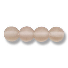 Bead, Preciosa Czech Druk Glass, 6mm Round Bead - Light Smoke Topaz with Matte Finish (Hole Size 1.1mm)