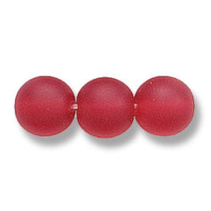 Bead, Preciosa Czech Druk Glass, 8mm Round Bead - Siam with Matte Finish (Hole Size 1.1mm)