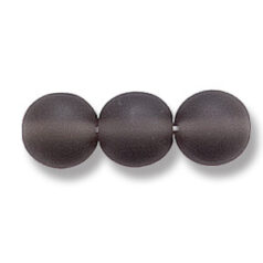 Bead, Preciosa Czech Druk Glass, 8mm Round Bead - Black Diamond with Matte Finish (Hole Size 1.1mm)