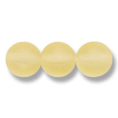 Bead, Preciosa Czech Druk Glass, 8mm Round Bead - Light Yellow with Matte Finish (Hole Size 1.1mm)