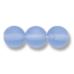 Bead, Preciosa Czech Druk Glass, 8mm Round Bead - Light Sapphire with Matte Finish (Hole Size 1.1mm)