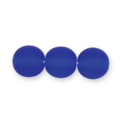 Bead, Preciosa Czech Druk Glass, 8mm Round Bead - Dark Sapphire with Matte Finish (Hole Size 1.1mm)