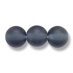 Bead, Preciosa Czech Druk Glass, 8mm Round Bead - Montana Blue with Matte Finish (Hole Size 1.1mm)