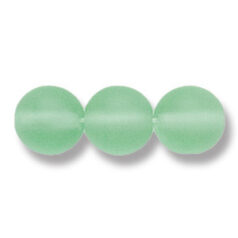 Bead, Preciosa Czech Druk Glass, 8mm Round Bead - Peridot with Matte Finish (Hole Size 1.1mm)
