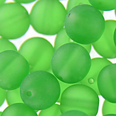 Bead, Preciosa Czech Druk Glass, 8mm Round Bead - Pale Green with Matte Finish (Hole Size 1.1mm)