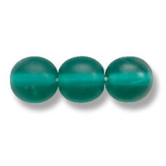 Bead, Preciosa Czech Druk Glass, 8mm Round Bead - Light Teal with Matte Finish (Hole Size 1.1mm)