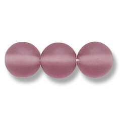 Bead, Preciosa Czech Druk Glass, 8mm Round Bead - Amethyst with Matte Finish (Hole Size 1.1mm)