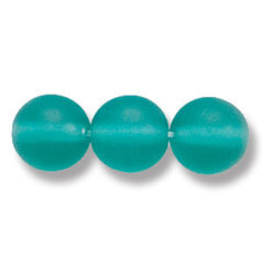 Bead, Preciosa Czech Druk Glass, 8mm Round Bead - Light Green Aqua with Matte Finish (Hole Size 1.1mm)