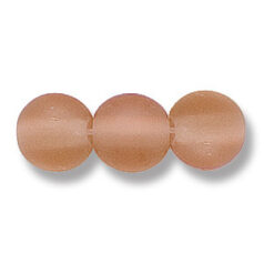 Bead, Preciosa Czech Druk Glass, 8mm Round Bead - Smoke Topaz with Matte Finish (Hole Size 1.1mm)