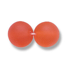 Bead, Preciosa Czech Druk Glass, 10mm Round Bead - Orange with Matte Finish (Hole Size 1.1mm)