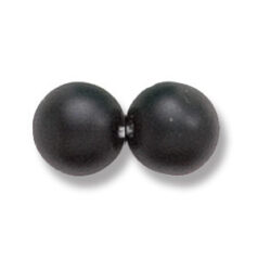 Bead, Preciosa Czech Druk Glass, 10mm Round Bead - Opaque Black with Matte Finish(Hole Size 1.1mm)