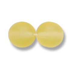 Bead, Preciosa Czech Druk Glass, 10mm Round Bead - Light Yellow with Matte Finish (Hole Size 1.1mm)